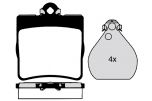 PATTINI FRENO MERCEDES CLASSE C/E POST.